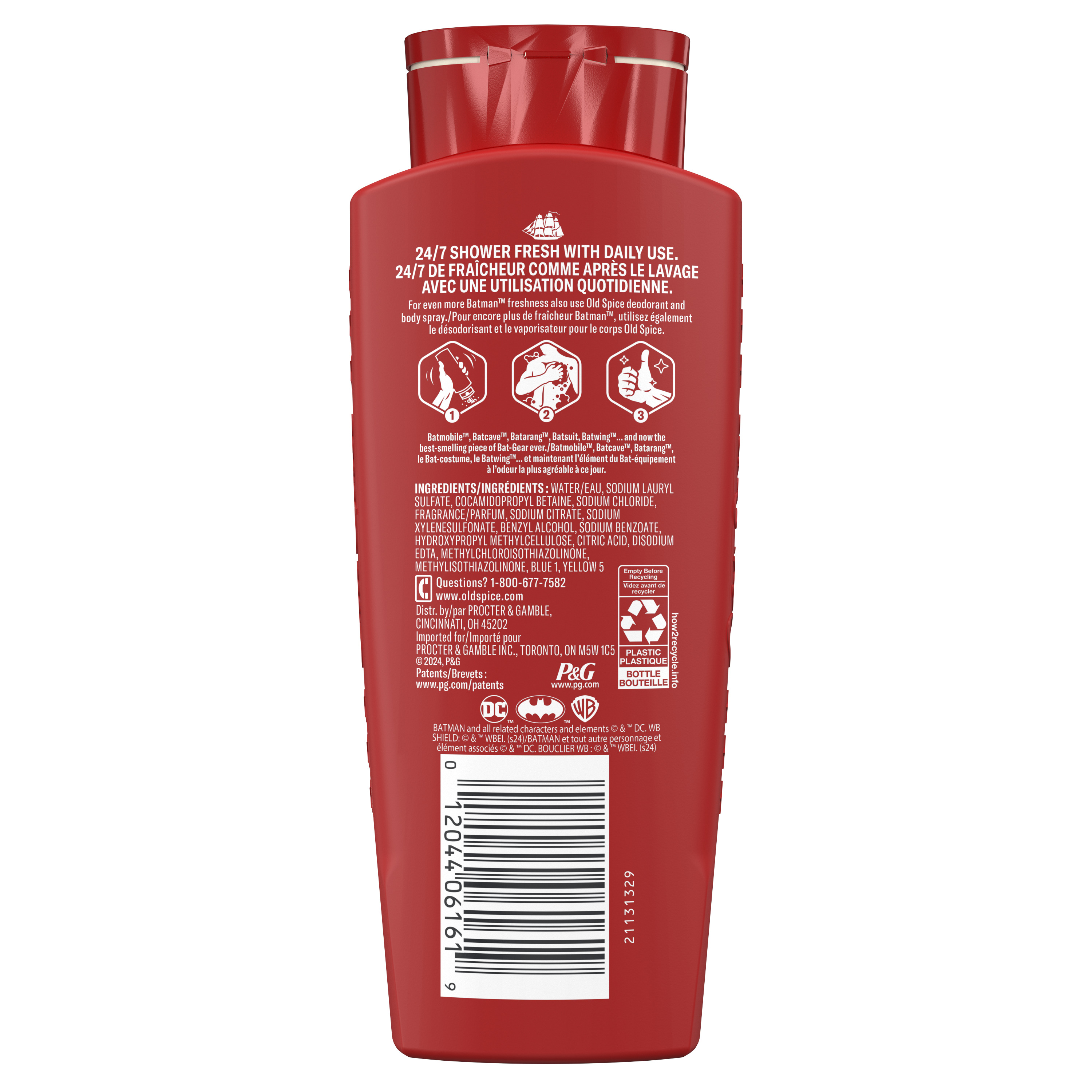 Old Spice Old Spice Body Wash For Men 24/7 Shower Fresh Batman 24 Oz