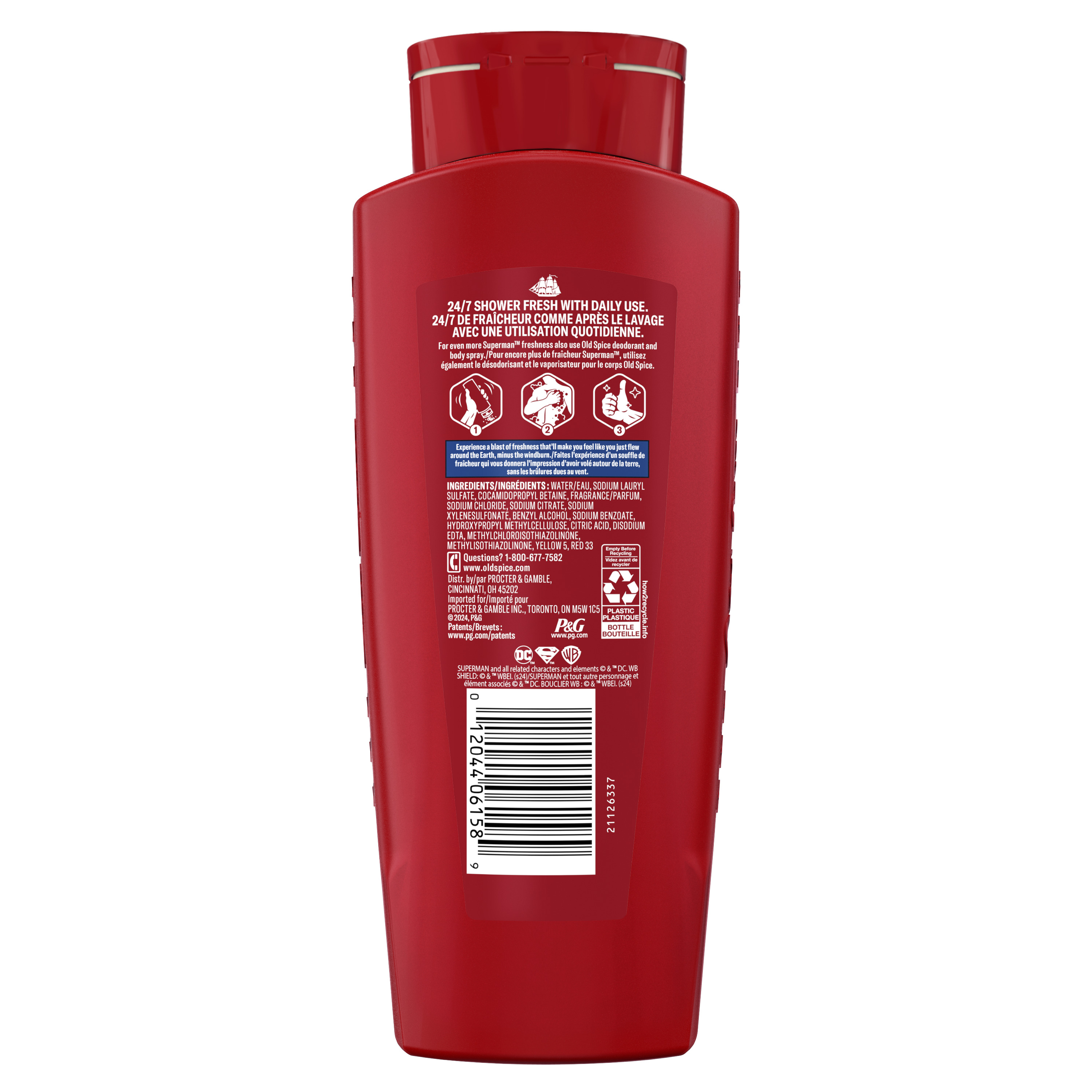 Old Spice Old Spice Body Wash For Men 24/7 Shower Fresh Superman 24 Oz
