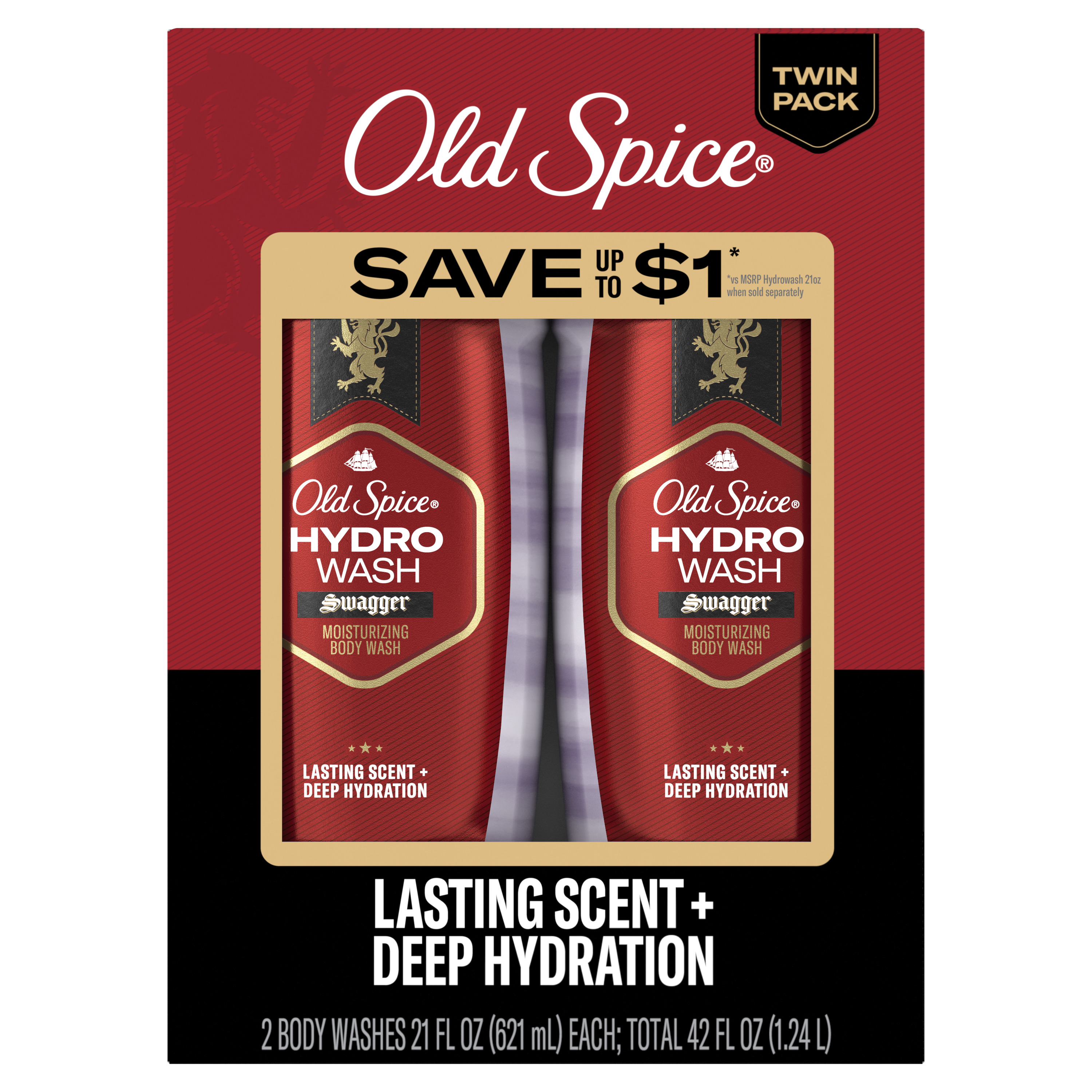 old spice Old Spice Body Wash for Men Moisturizing Hydro Wash Swagger Scent 21 Oz Twin Pack