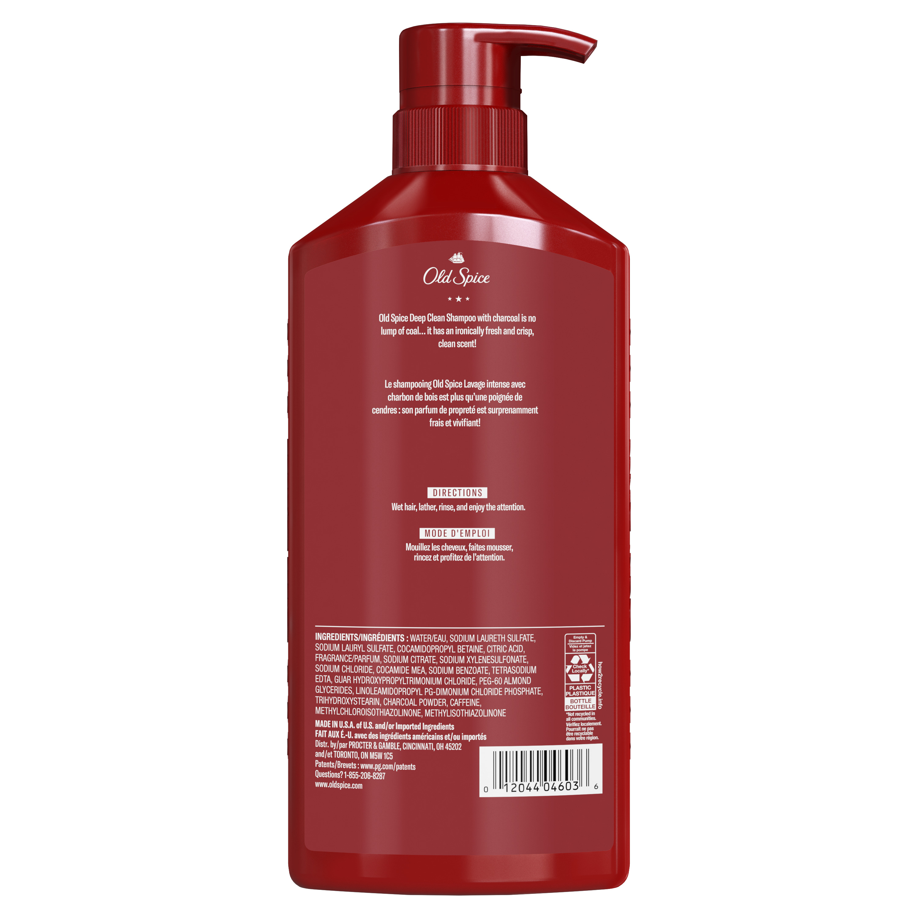 Old Spice Old Spice Deep Clean Shampoo For Men With Charcoal Fresh And Clean Scent 21.9 Fl Oz