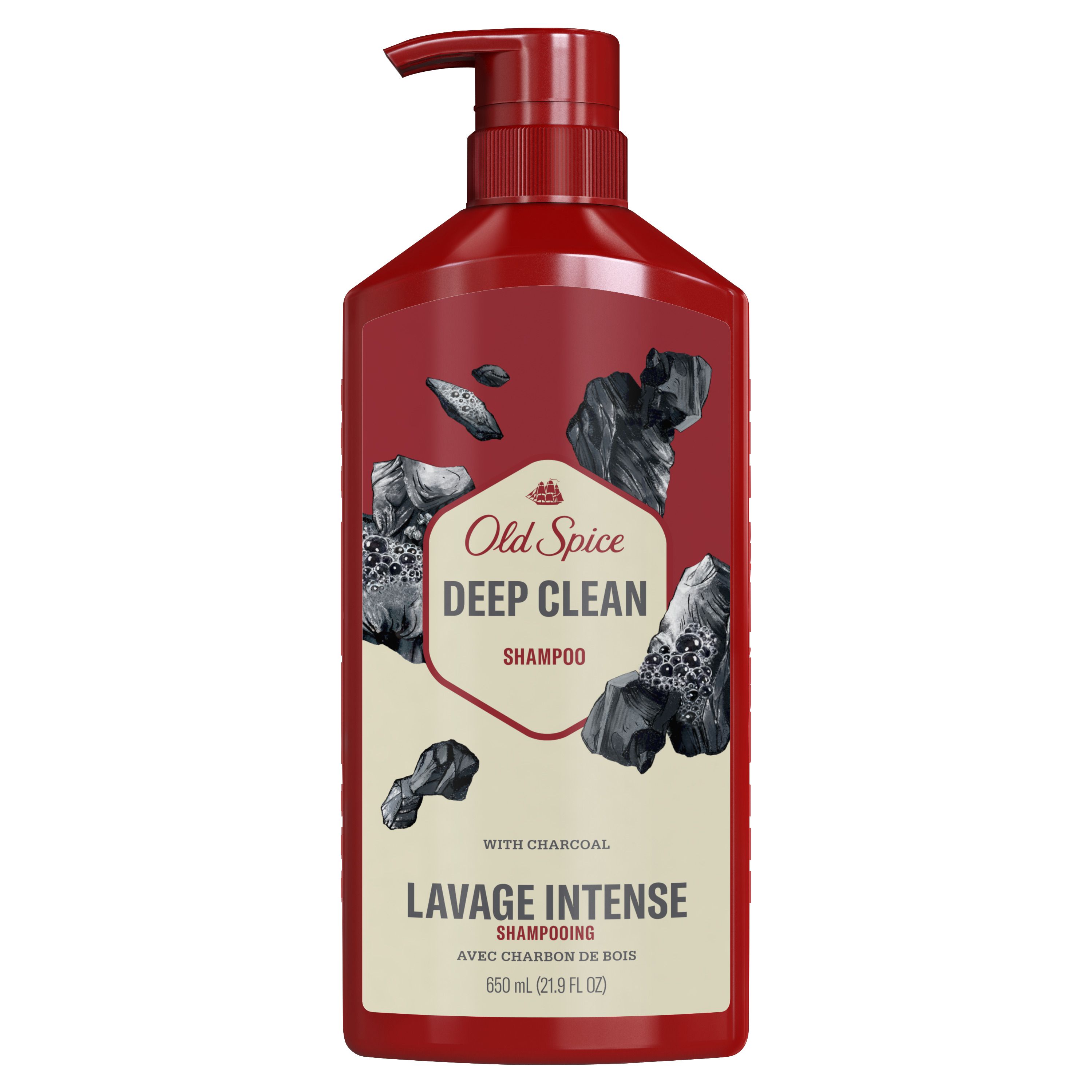 old spice Old Spice Deep Clean Shampoo for Men with Charcoal Fresh and Clean Scent 21.9 fl Oz
