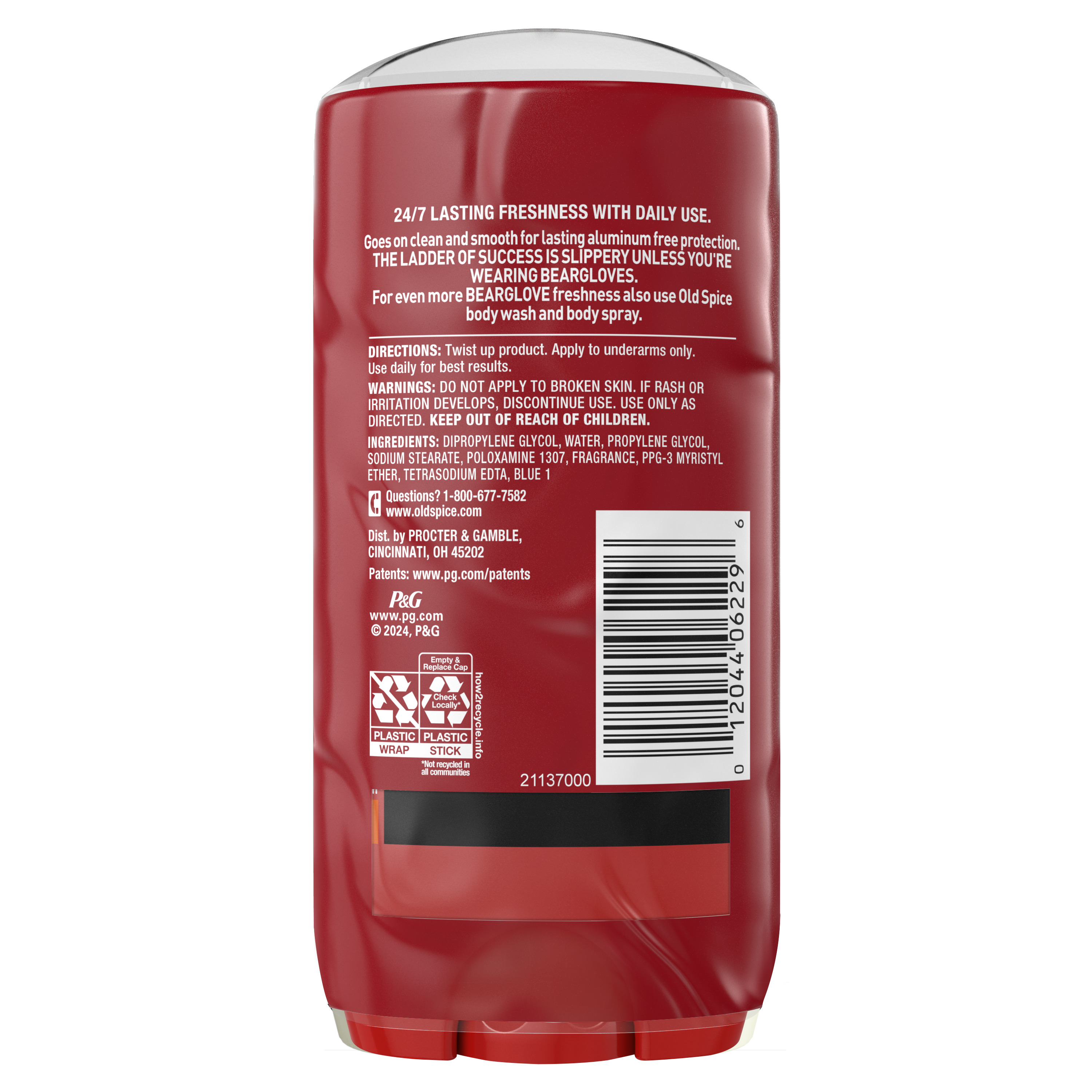 Old Spice Old Spice Deodorant For Men 24/7 Freshness Bearglove Twin Pack 2x 3oz