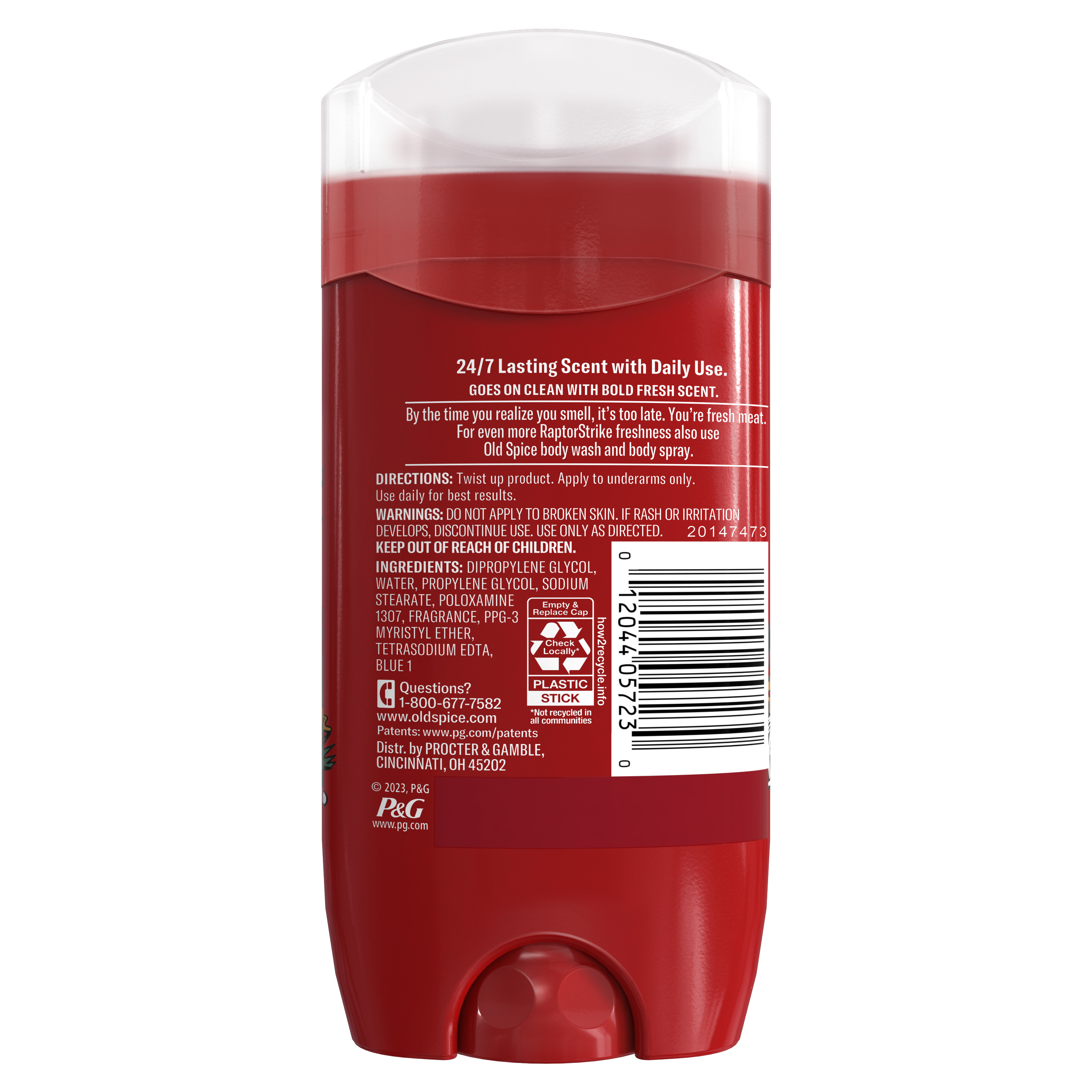 Old Spice Old Spice Deodorant For Men 24/7 Freshness Raptorstrike 3 Oz