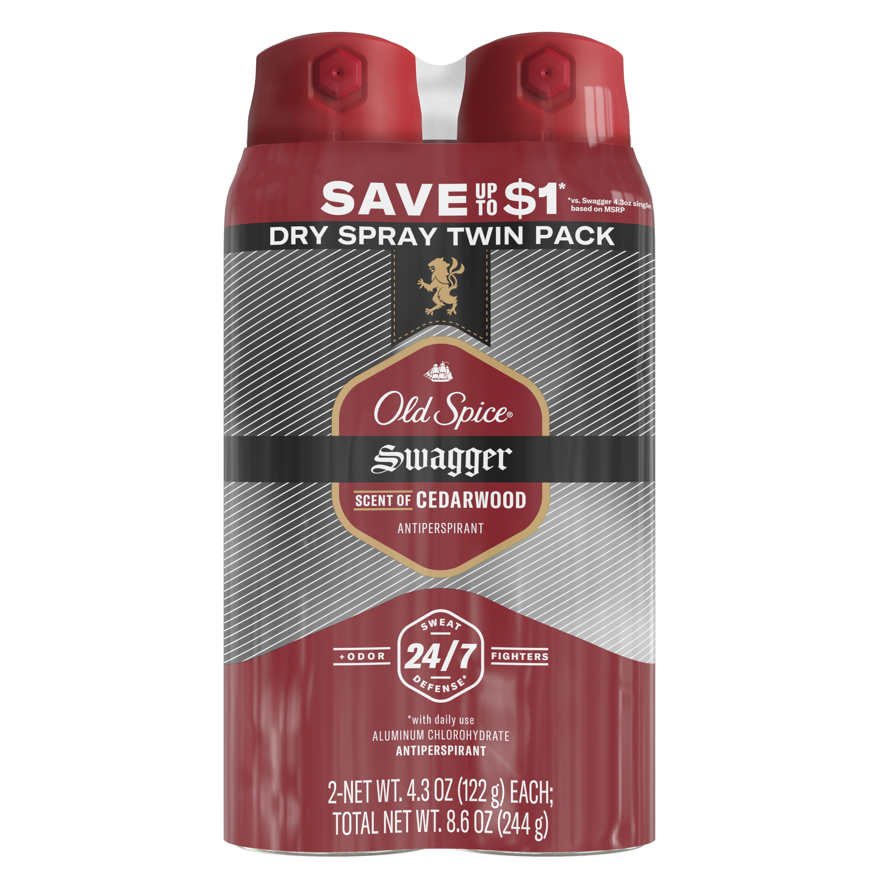 old spice Old Spice Dry Spray Swagger Twin Pack 2 x 4.3oz