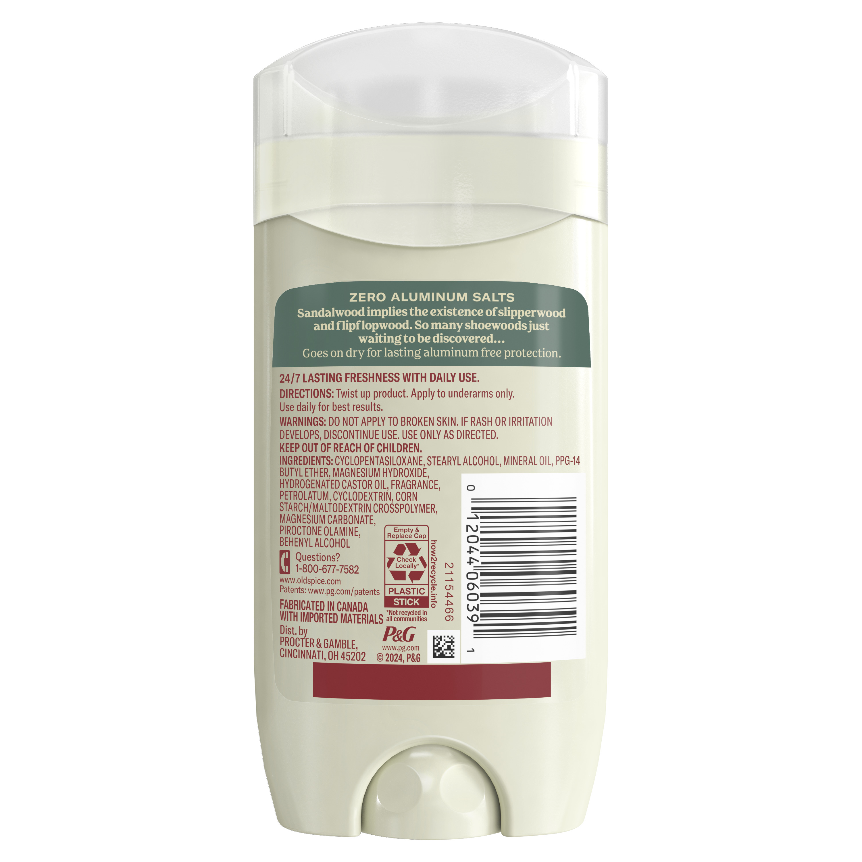 Old Spice Old Spice GentleMan's Collection Deodorant Sandalwood + Aloe Aluminum Free 3 Oz