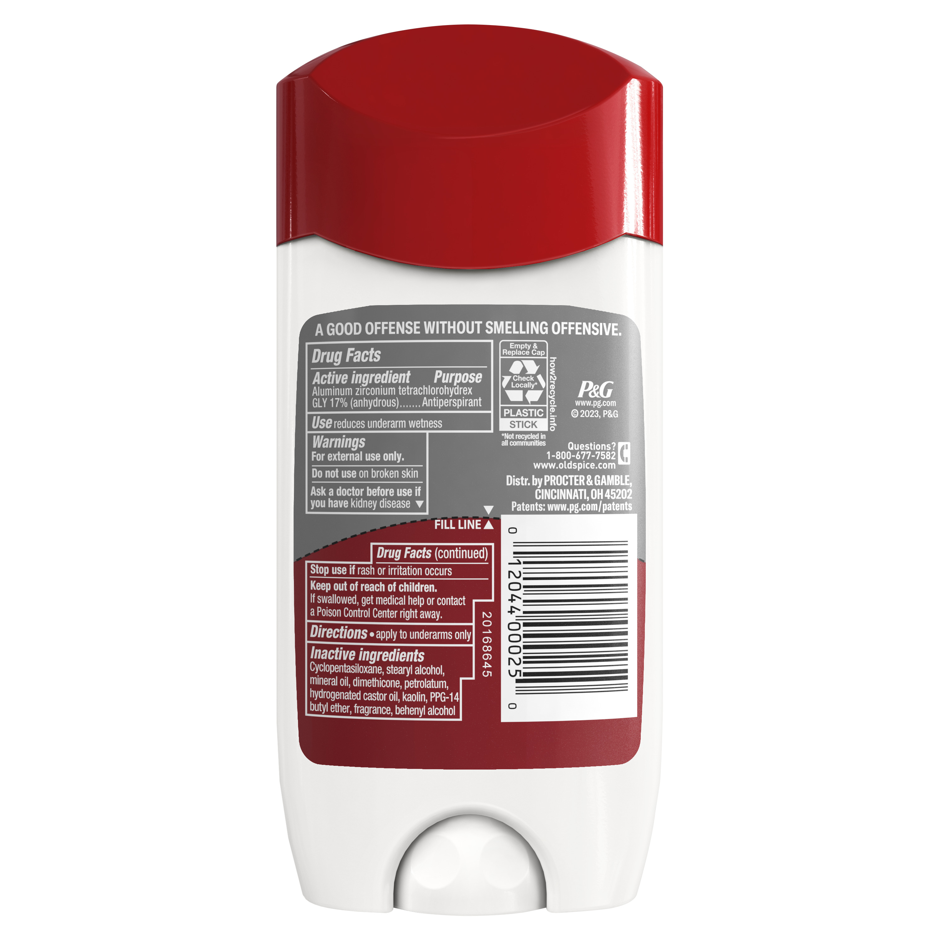 Old Spice Old Spice High Endurance Anti-Perspirant Deodorant For Men Pure Sport Scent 3.0 Oz