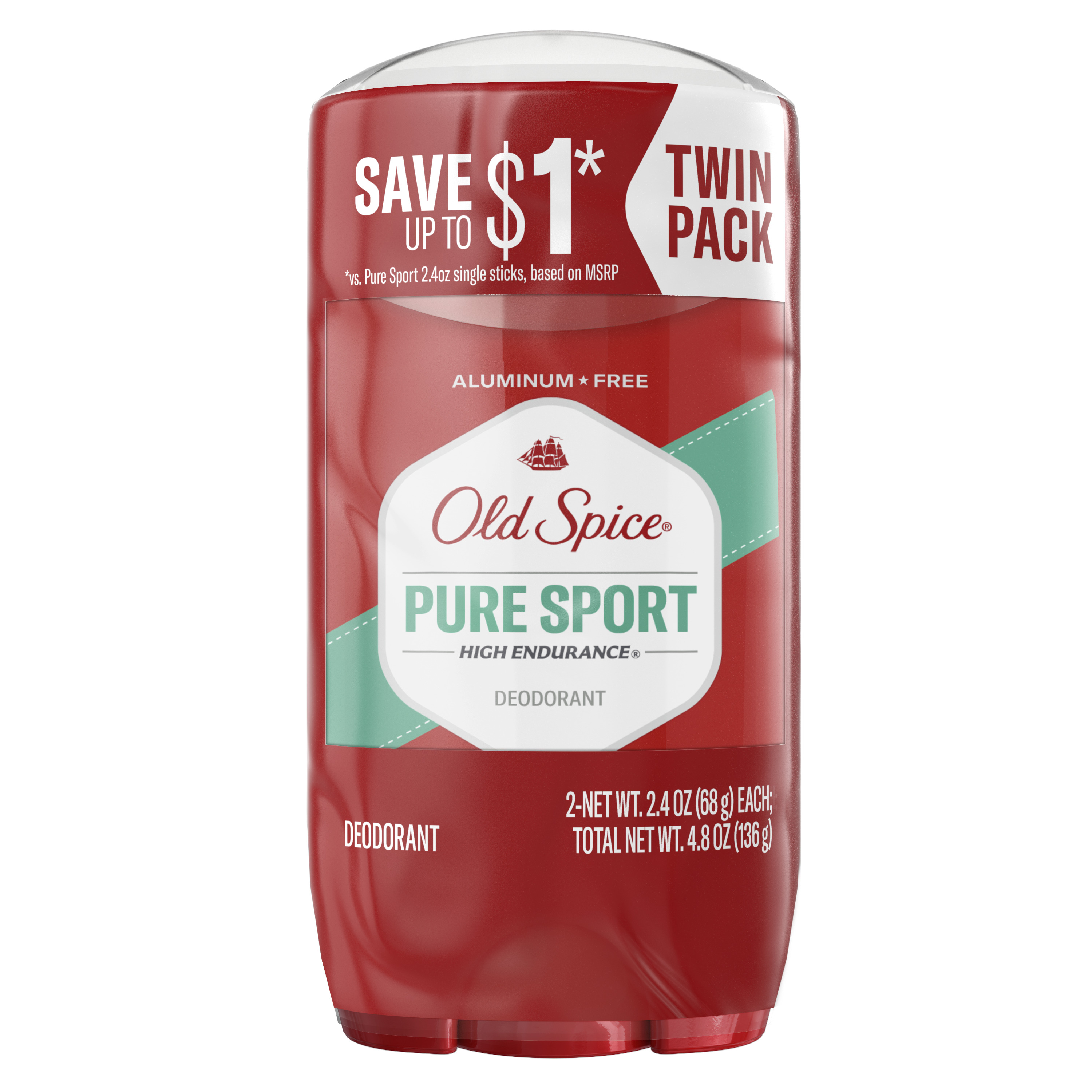 old spice Old Spice High Endurance Deodorant for Men Aluminum Free Pure Sport Scent 2.4 Oz Twin Pack old spice Old Spice High Endurance Deodorant for Men Aluminum Free Pure Sport Scent 2.4 Oz Twin Pack