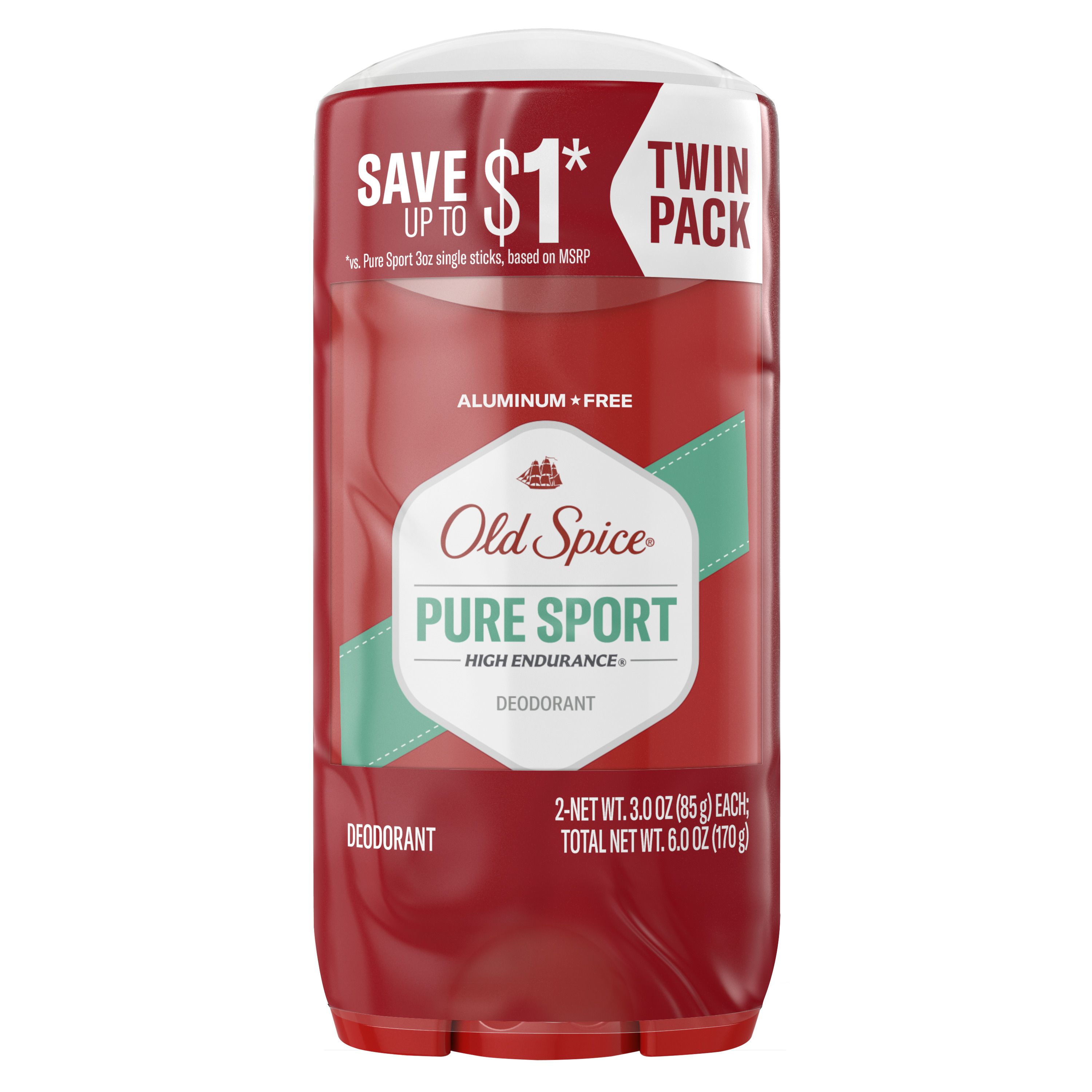 old spice Old Spice High Endurance Deodorant for Men Aluminum Free Pure Sport Scent 3.0 Oz Twin Pack old spice Old Spice High Endurance Deodorant for Men Aluminum Free Pure Sport Scent 3.0 Oz Twin Pack