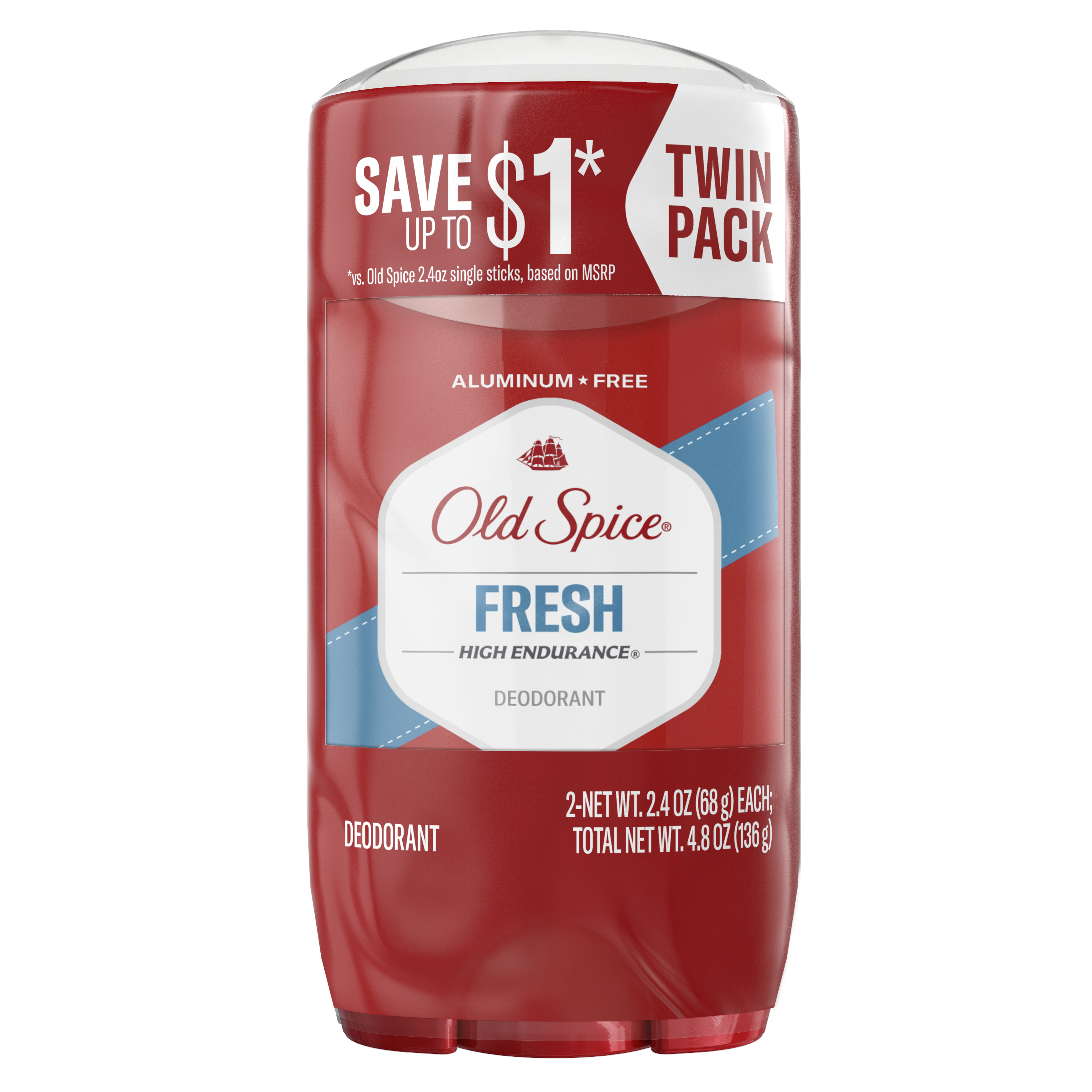old spice Old Spice High Endurance Deodorant for Men Aluminum Free Fresh Scent 2.4 Oz Twin Pack old spice Old Spice High Endurance Deodorant for Men Aluminum Free Fresh Scent 2.4 Oz Twin Pack
