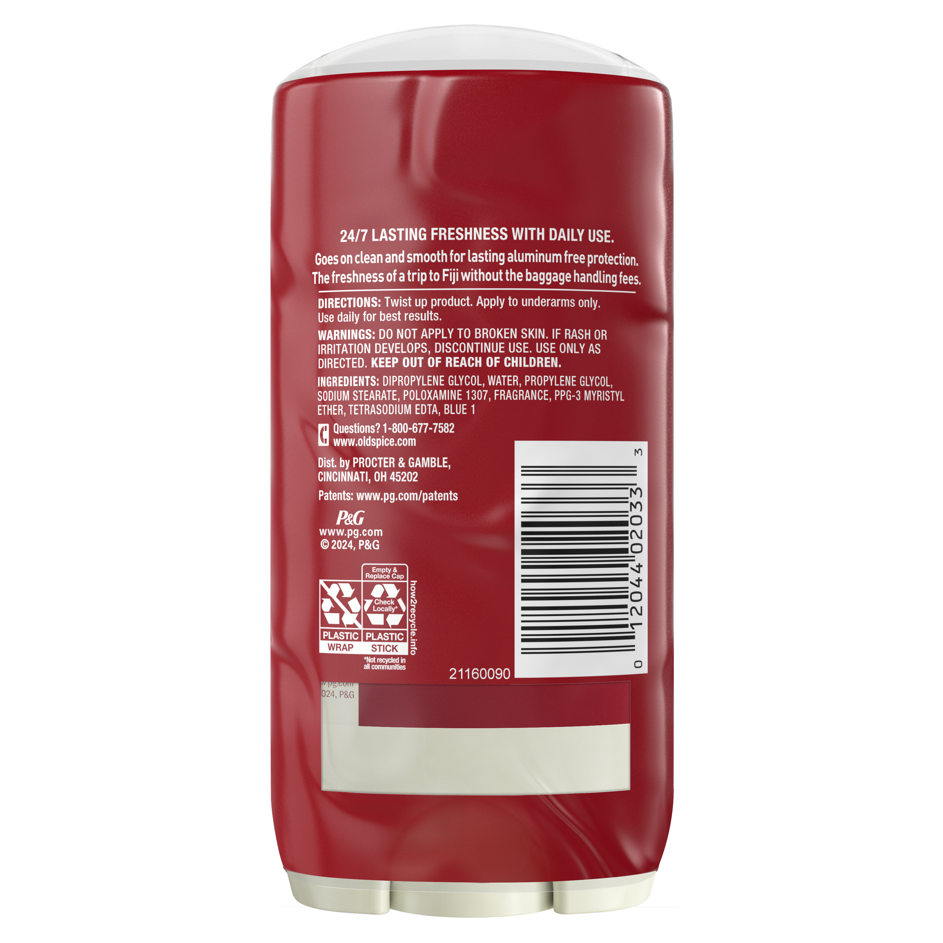 Old Spice Old Spice Men's Aluminum Free Deodorant Fiji With Palm Tree Twin Pack 2x 3 Oz