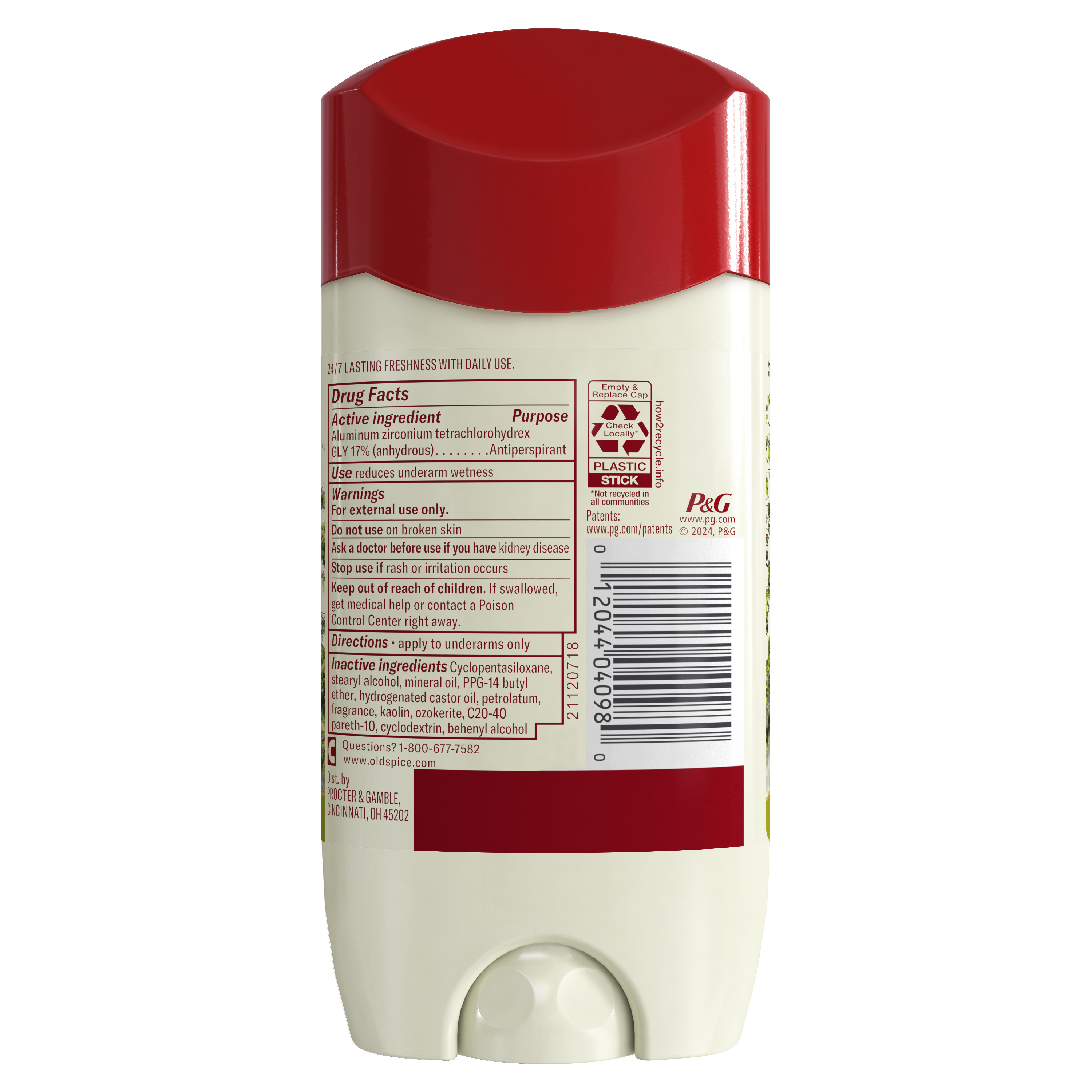 Old Spice Old Spice Men's Antiperspirant & Deodorant Timber With Sandalwood 3.4 Oz