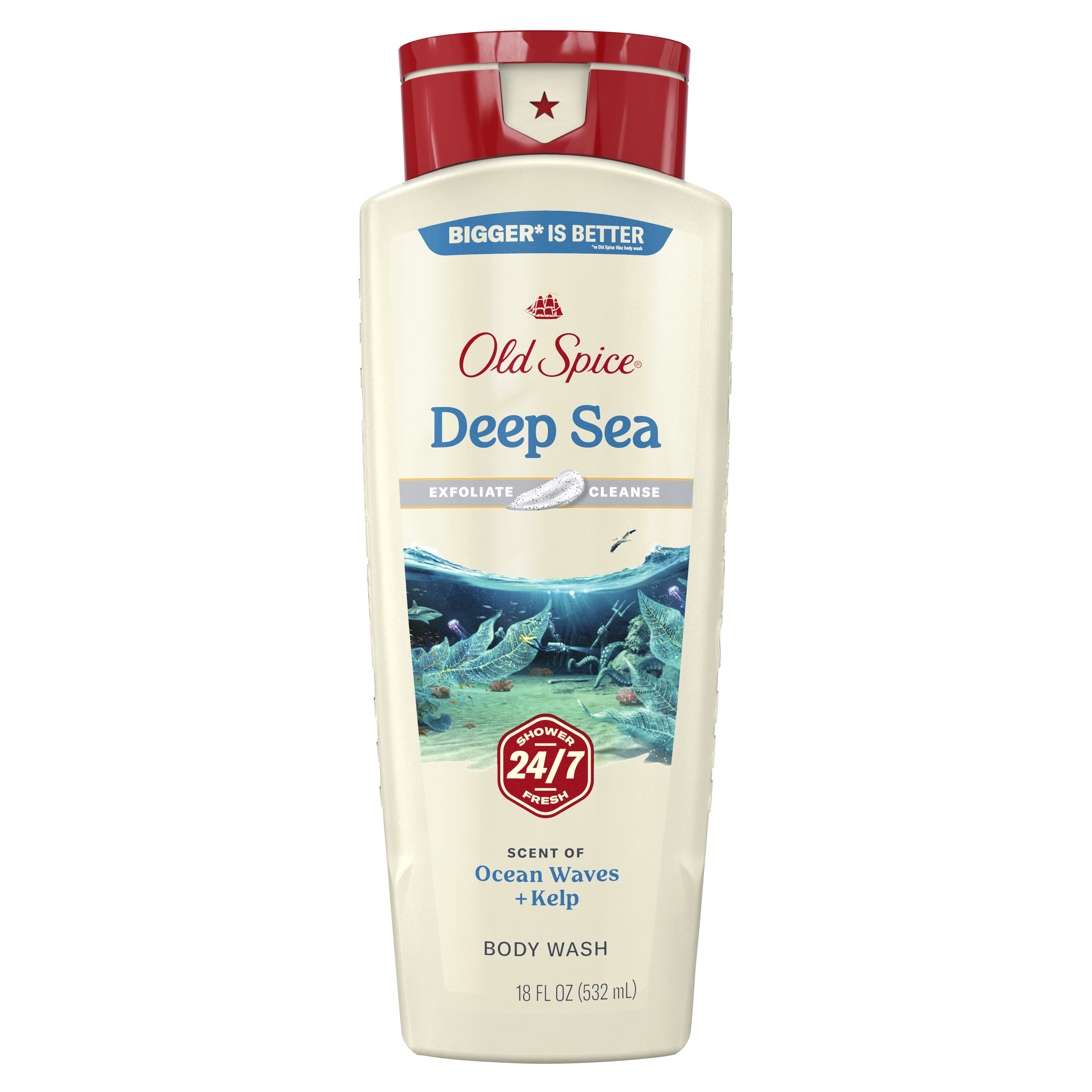 old spice Old Spice Men's Body Wash Deep Cleanse with Deep Sea Minerals 24/7 Shower Fresh 18 Oz