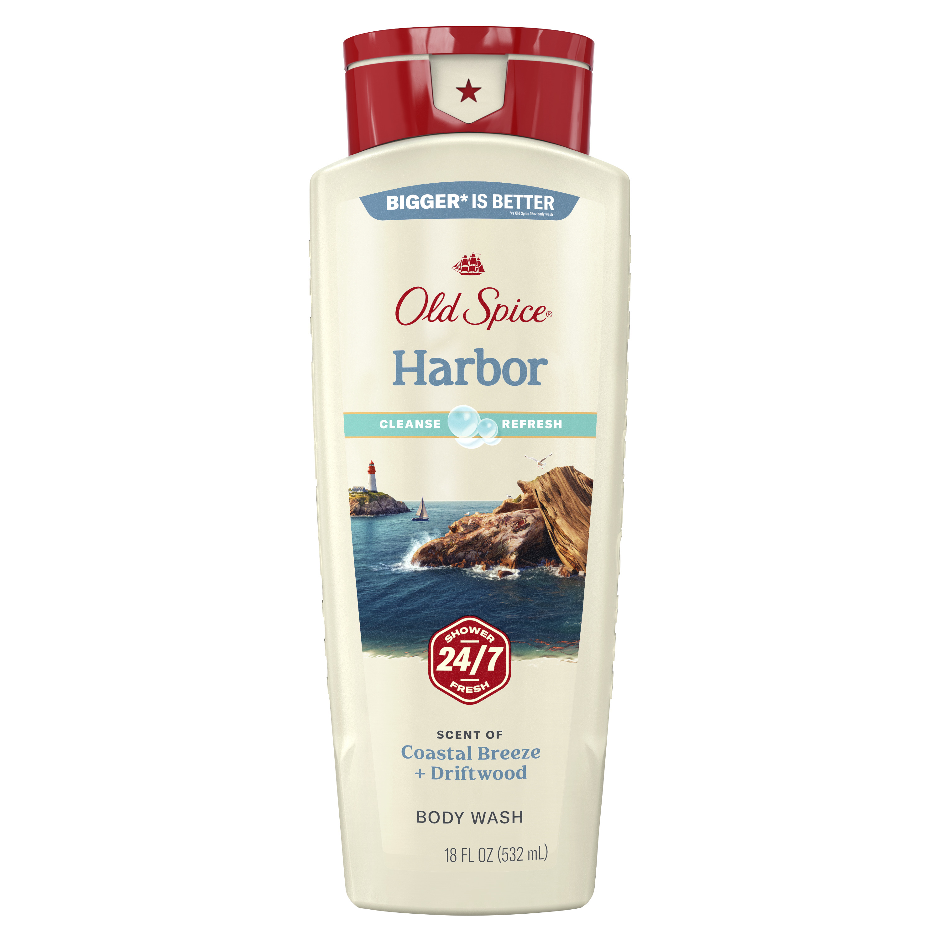 old spice Old Spice Men's Body Wash for Men Harbor with Coastal Breeze Scent 18 Oz