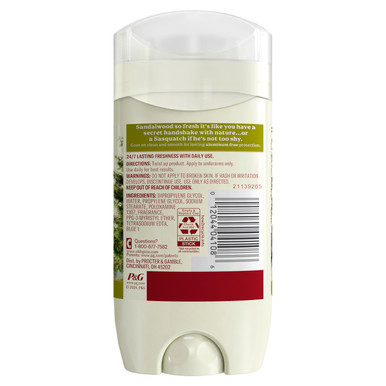 Old Spice Old Spice Men's Deodorant Aluminum-Free Timber With Sandalwood 3 Oz