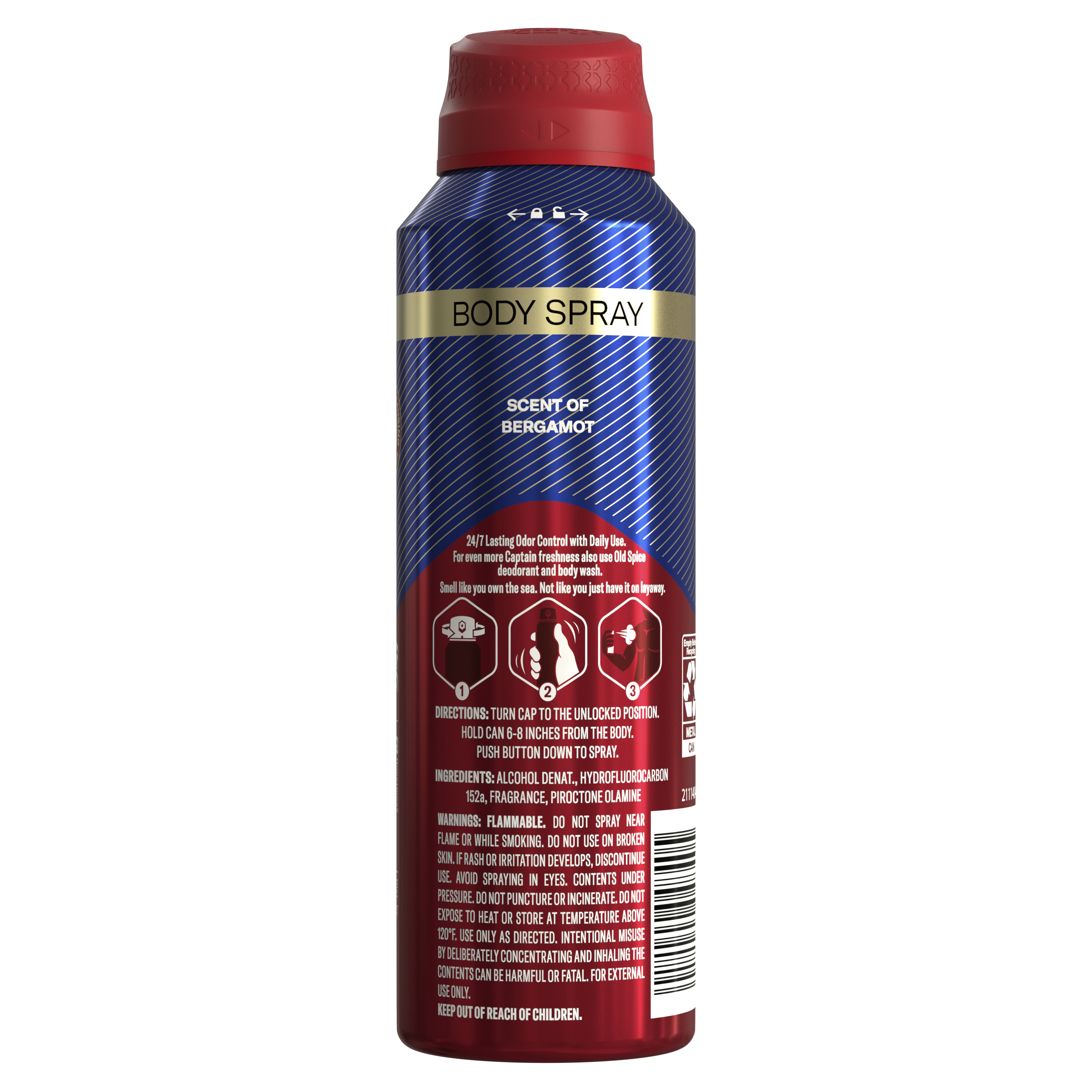 Old Spice Old Spice Body Spray Captain 5.1 Oz