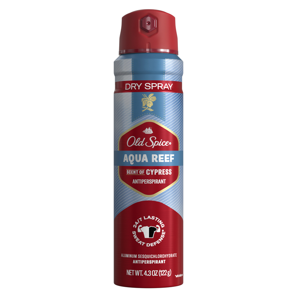 old spice Old Spice Spray Antiperspirant and Deodorant for men Aqua Reef 4.3 Oz