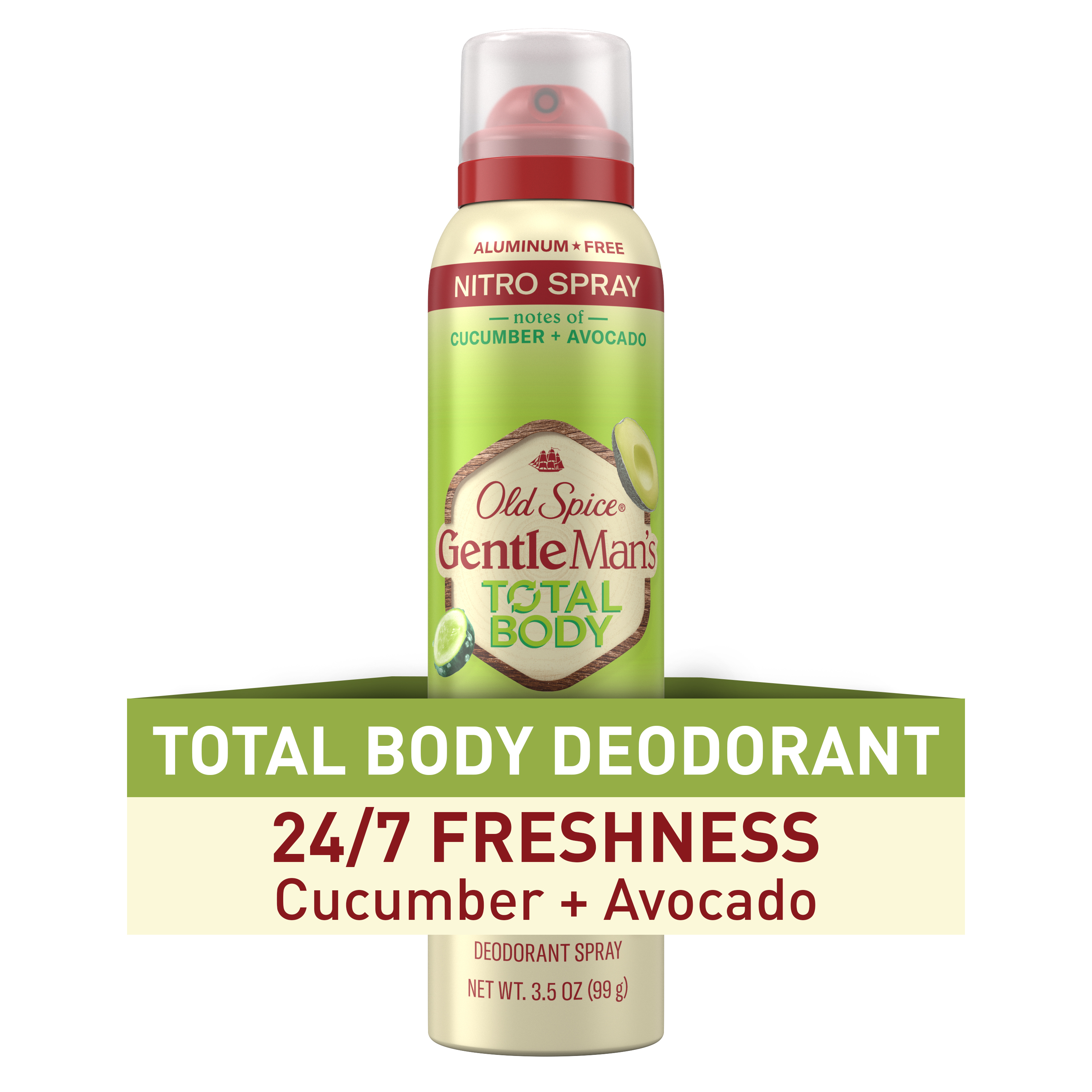 old spice Old Spice Total Body Deodorant Aluminum Free Spray Cucumber Avocado 3 Oz