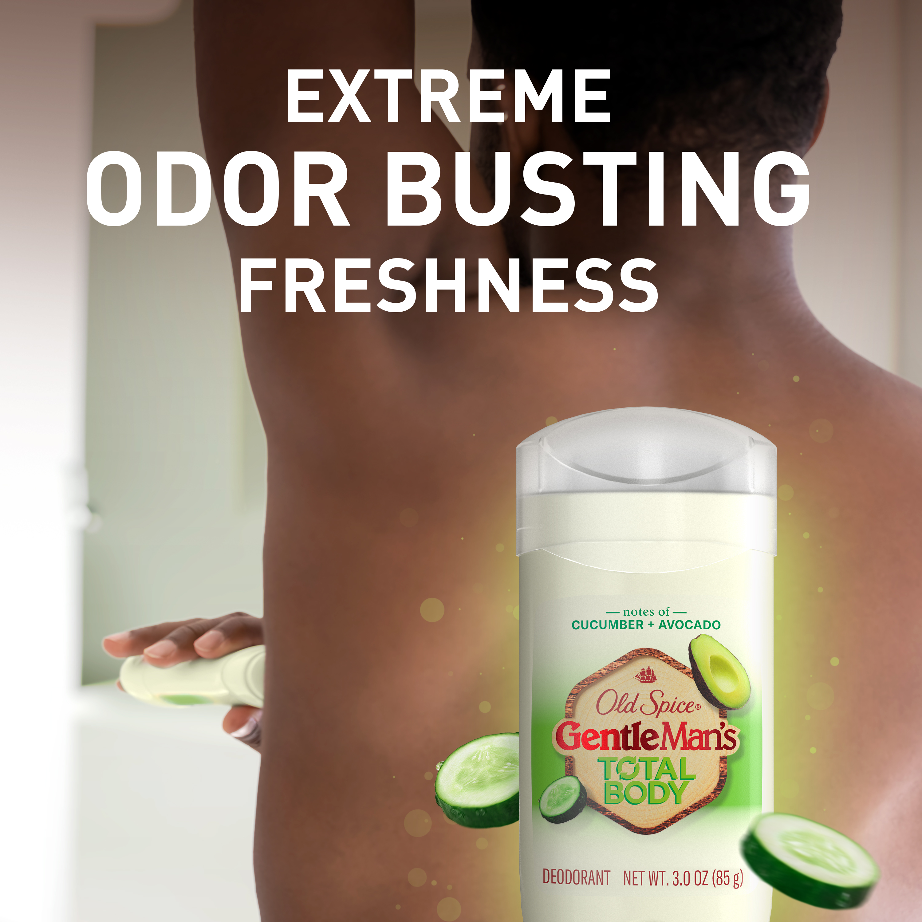 Old Spice Old Spice Total Body Deodorant Aluminum Free Stick Cucumber Avocado 3 Oz