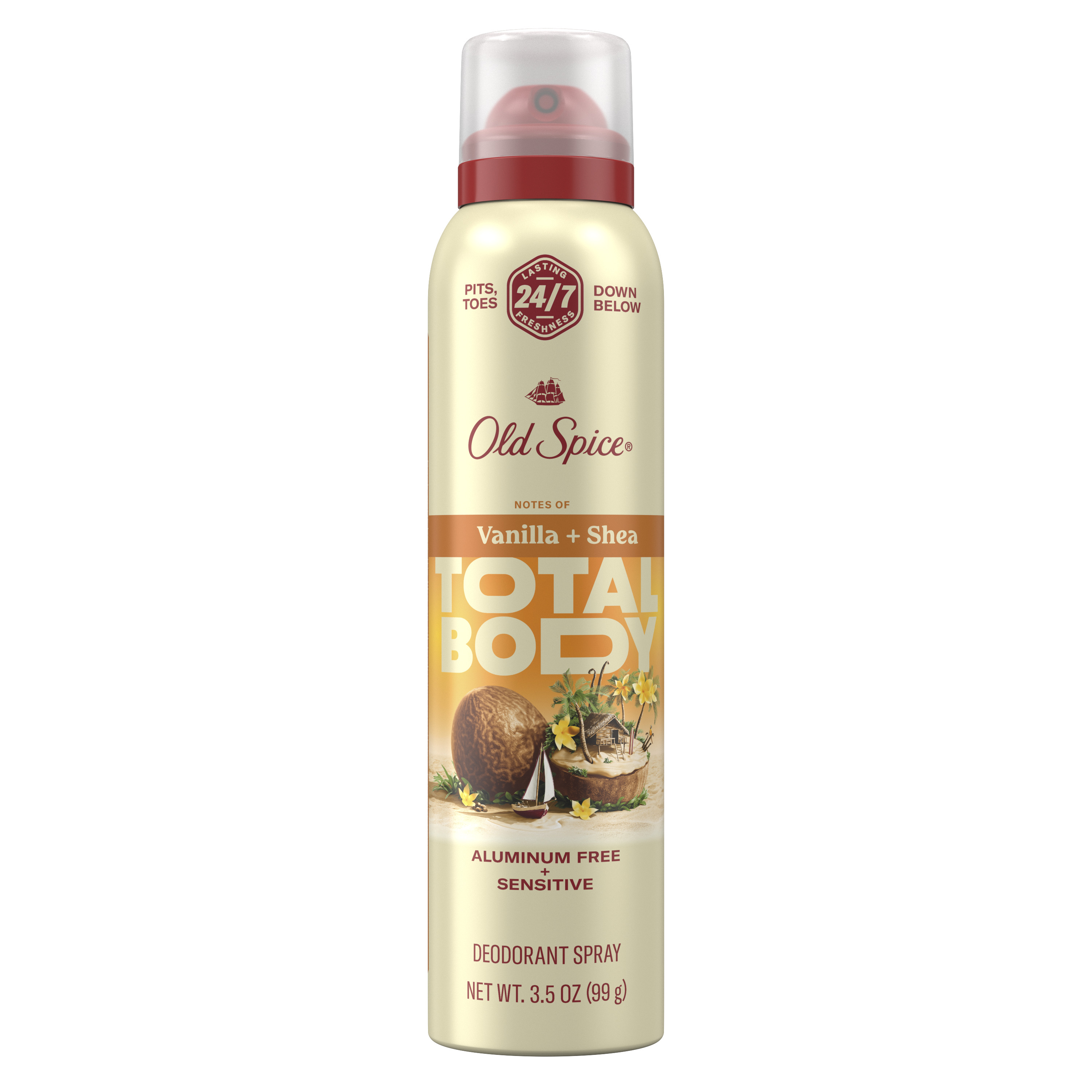 old spice Old Spice Total Body Deodorant Spray Vanilla Shea 3.5 Oz