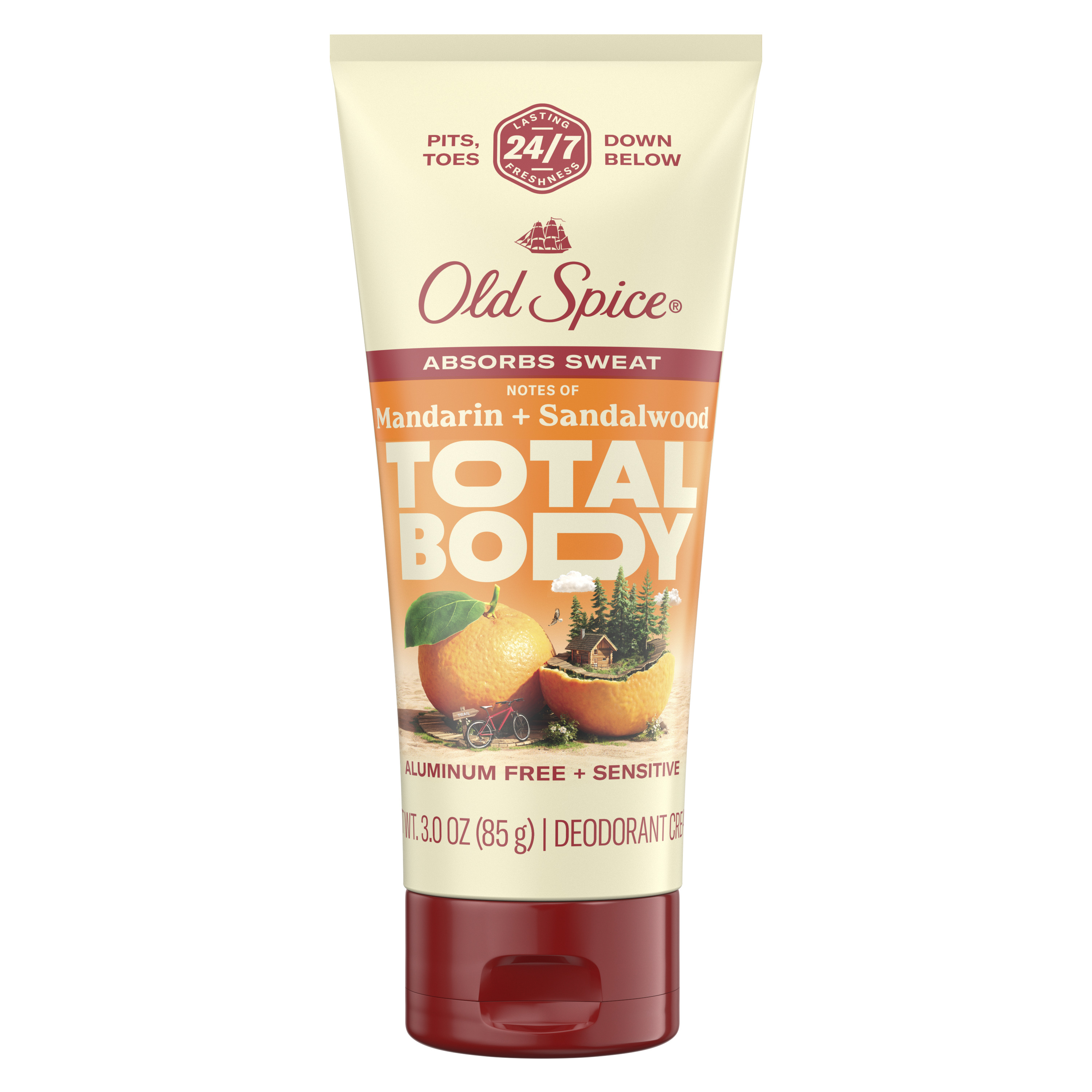 old spice Old Spice Whole Body Deodorant Aluminum Free Lotion Mandarin + Sandalwood 3 Oz