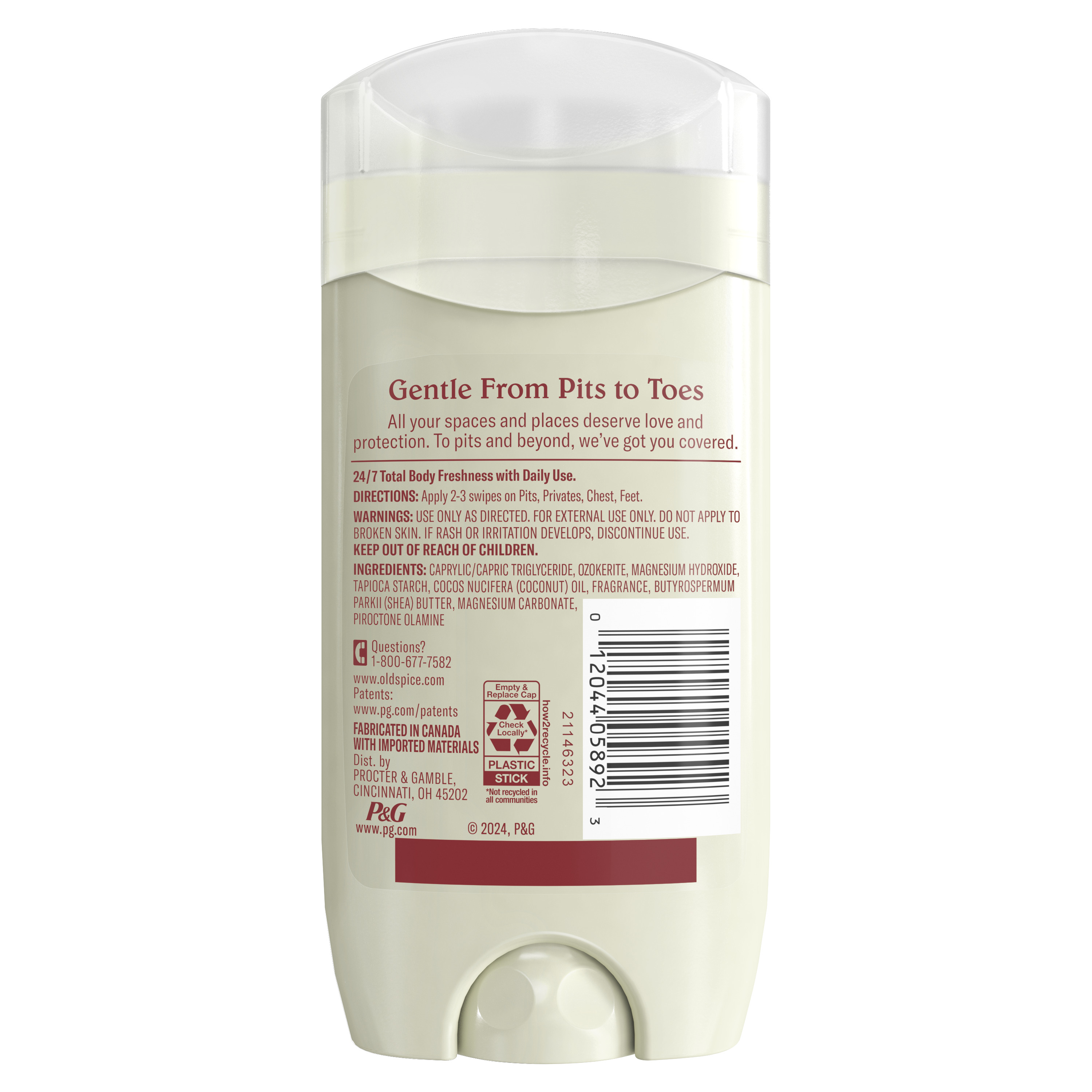 Old Spice Old Spice Whole Body Deodorant Aluminum Free Vanilla Shea Butter 3 Oz