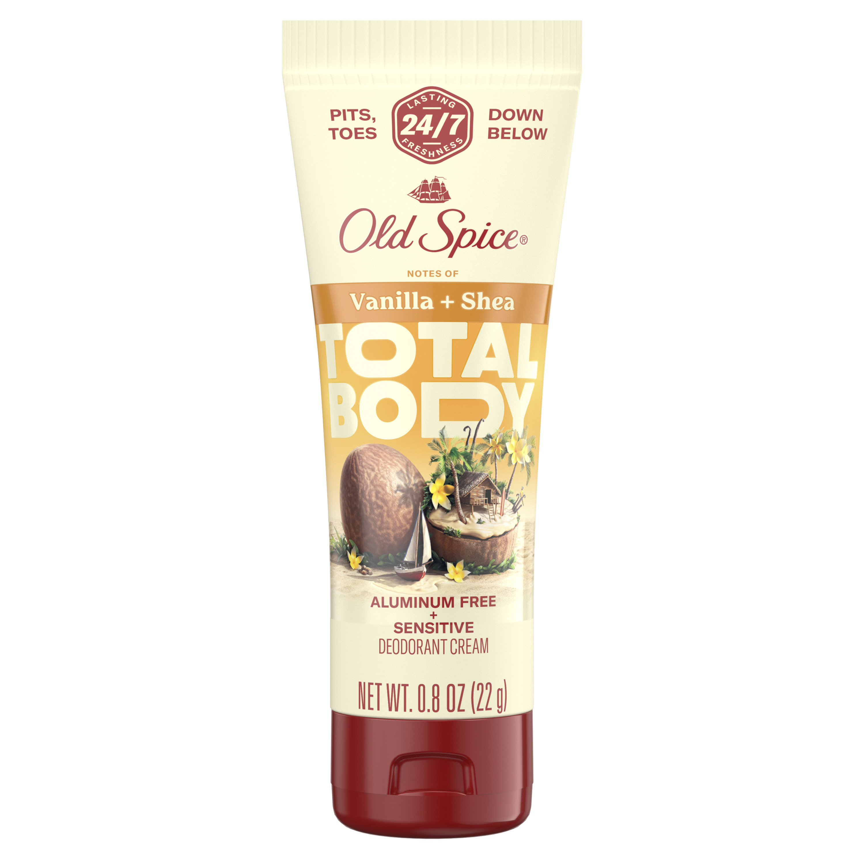 old spice Old Spice Whole Body Deodorant Travel Lotion Vanilla Shea 0.8 Oz