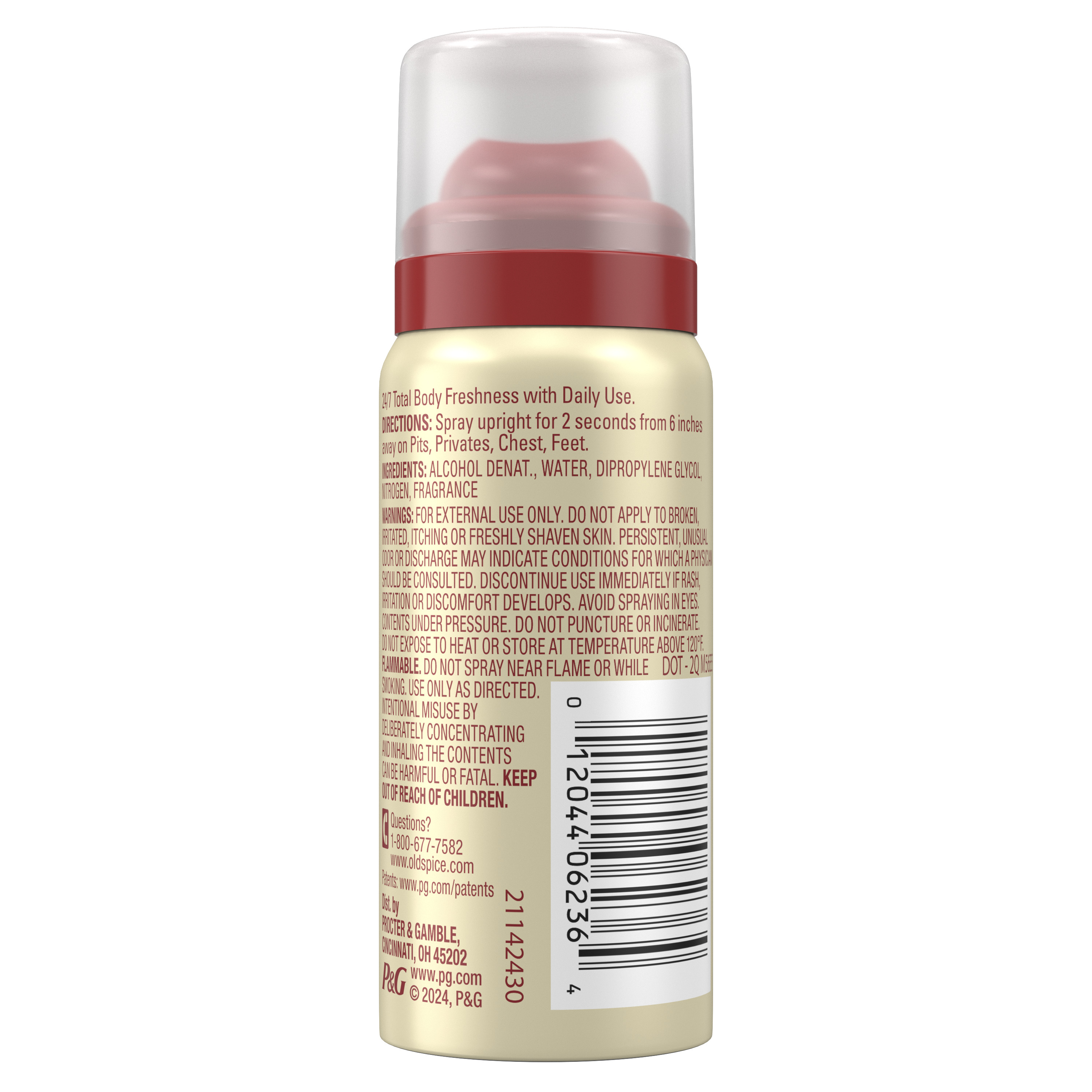 Old Spice Old Spice Whole Body Deodorant Travel Spray Vanilla Shea 1 Oz