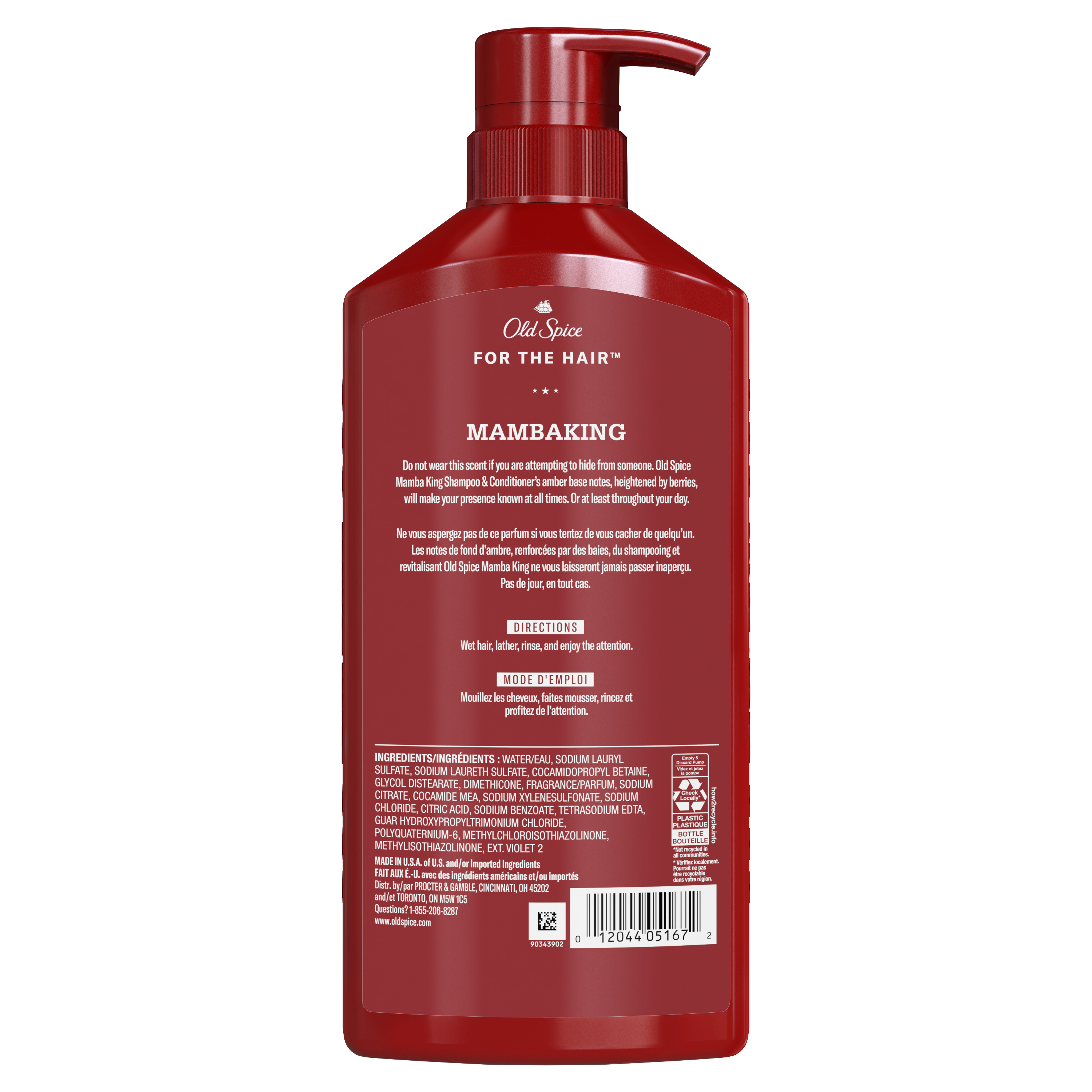 Old Spice OS MambaKing 2in1 Shampoo And Conditioner For Men 21.9 Oz 650ml