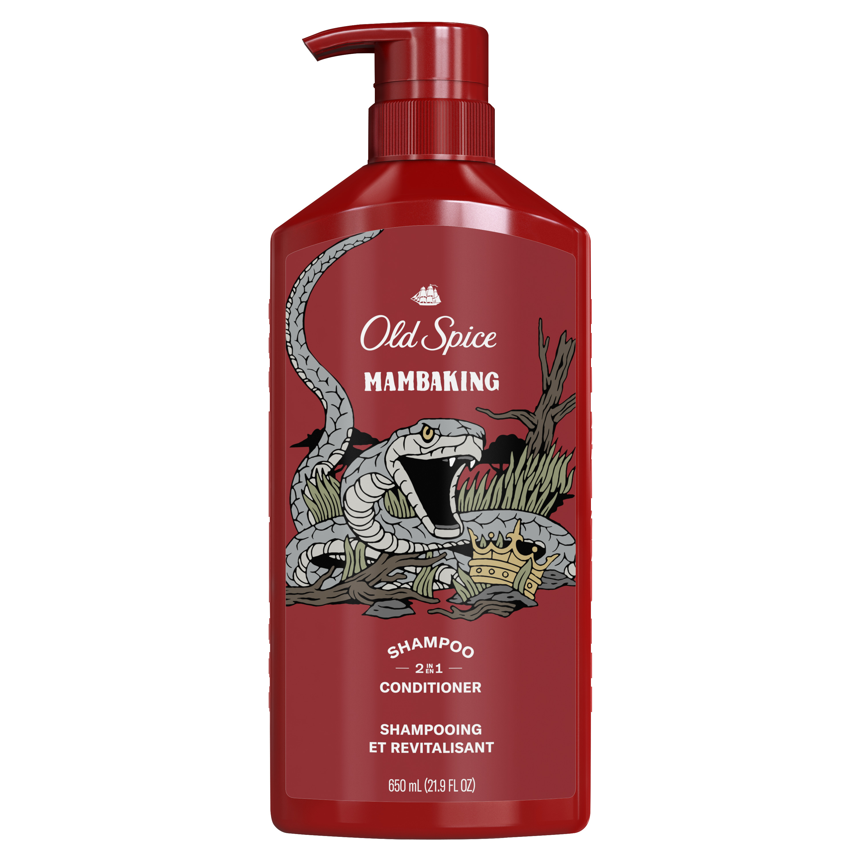 old spice OS MambaKing 2in1 Shampoo and Conditioner for Men 21.9 Oz 650ml