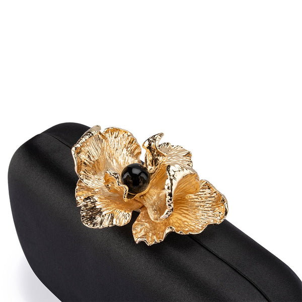 Olga Berg ADELE Orchid Lock Clutch