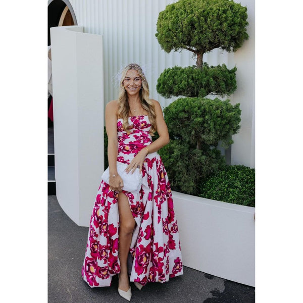 Olga Berg AMALIA Pleated Woven Clutch