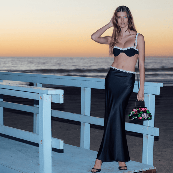 Olga Berg AUDREY Sequin Top Handle