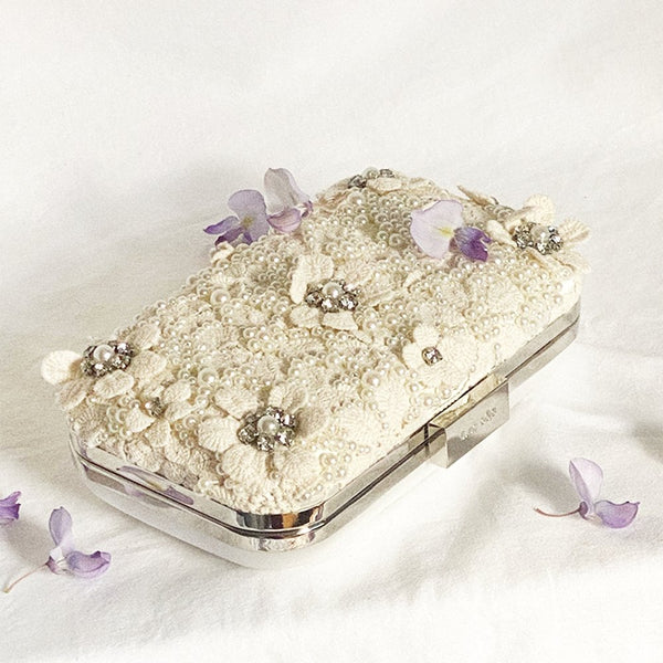 Olga Berg BETH Encrusted Clutch