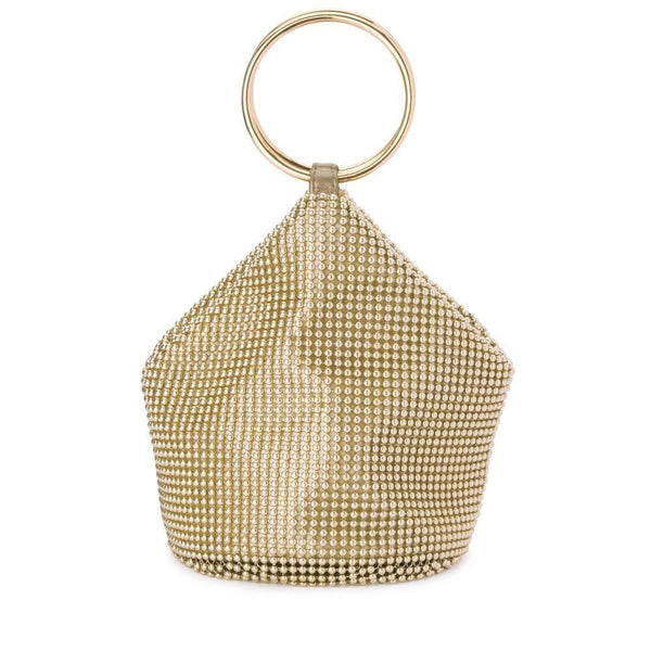 olga berg BIANCA Ball Mesh Handle Bag
