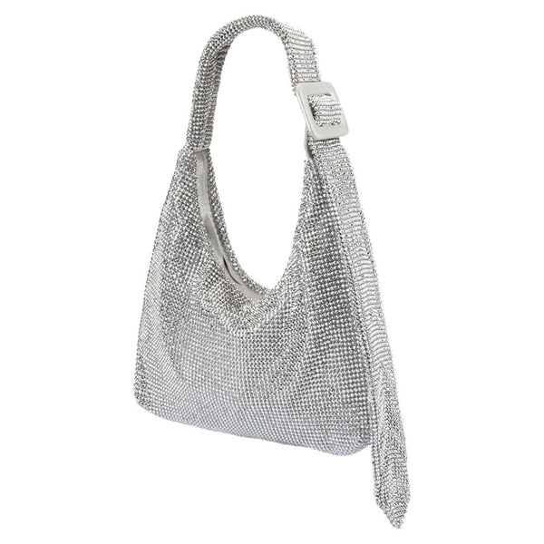 Olga Berg CALYPSO Crystal Mesh Bag