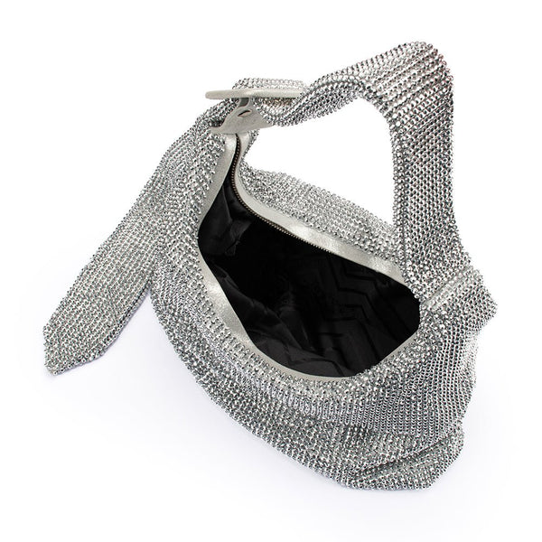 Olga Berg CALYPSO Crystal Mesh Bag
