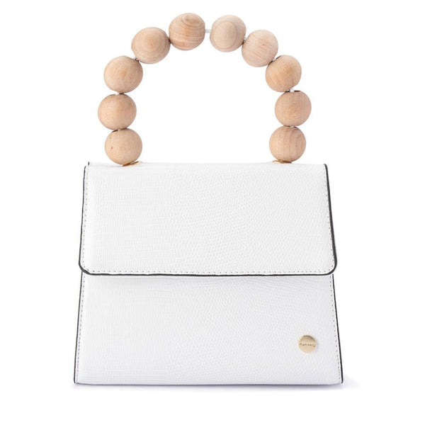 olga berg CAYLEE Wood Bead Handle Bag