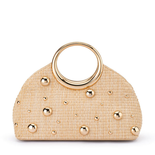 olga berg CHARLOTTE Woven Top Handle