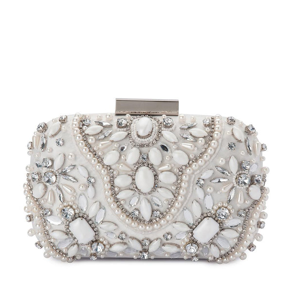 olga berg CLARISE Jewelled Clutch