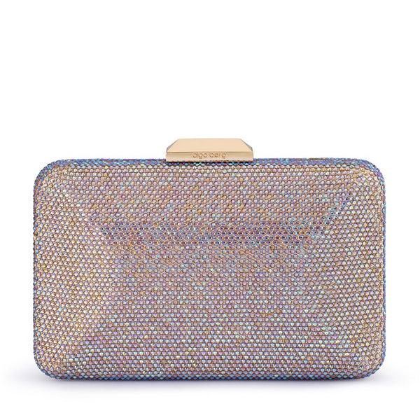 olga berg EDITH Iridescent Clutch