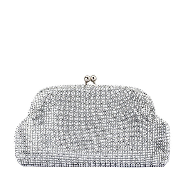 olga berg ELA Crystal Mesh Clutch