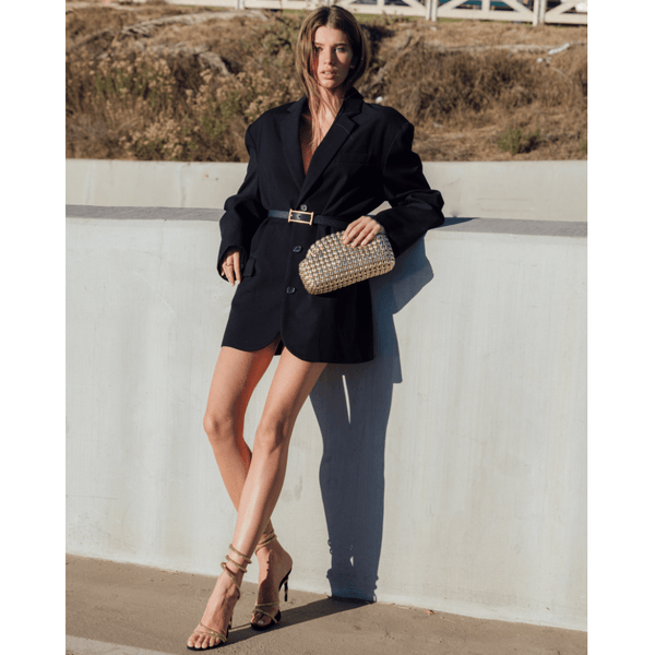 olga Berg EVERLY Hand Woven Clutch