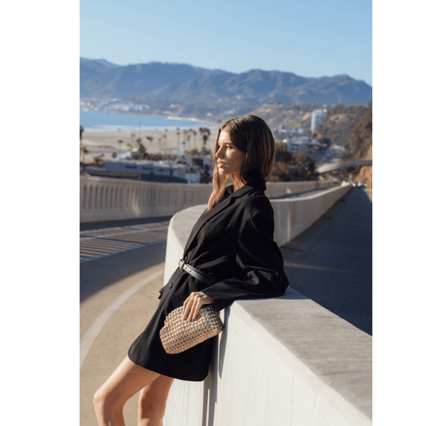 olga Berg EVERLY Hand Woven Clutch