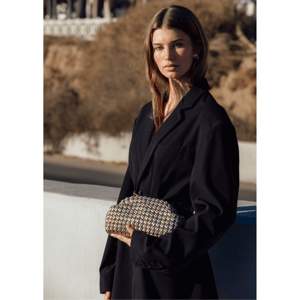 olga Berg EVERLY Hand Woven Clutch