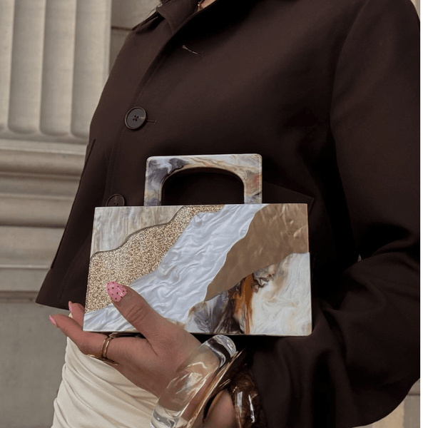 Olga Berg FLEUR Acrylic Top Handle