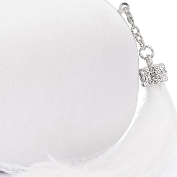 Olga Berg JENNA Feather Tassel Clutch