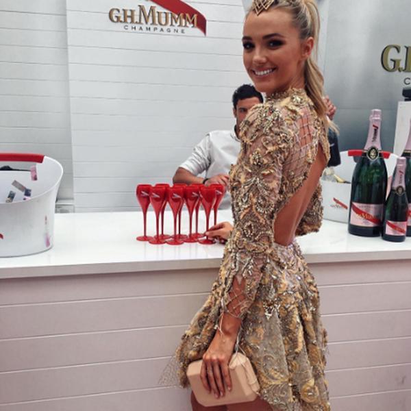 Olga Berg LIA Monogrammed Clutch