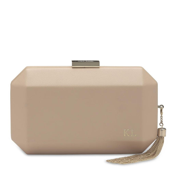 olga berg LIA Monogrammed Clutch