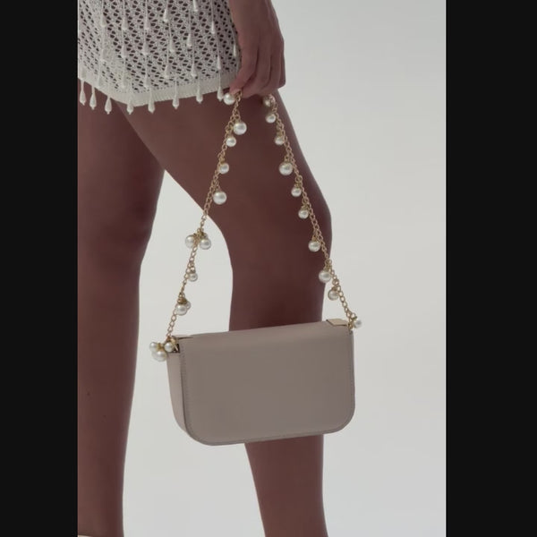 Olga Berg LYLA Pearl Shoulder Bag