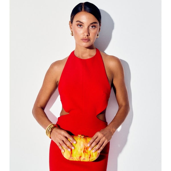 Olga Berg MAEVE Marble Clutch